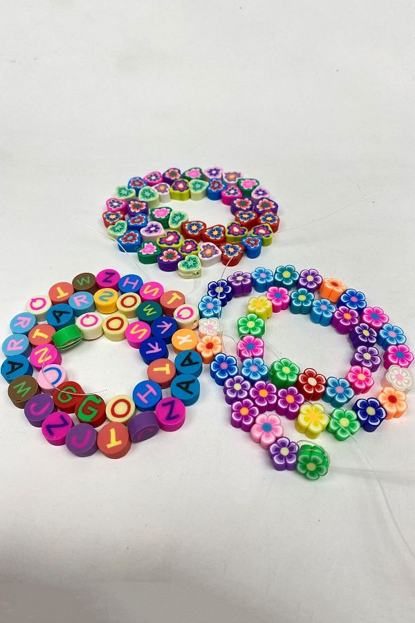 Hayalperest boncuk-Figure Patterned Fimo Bead Set 3 Strings 1