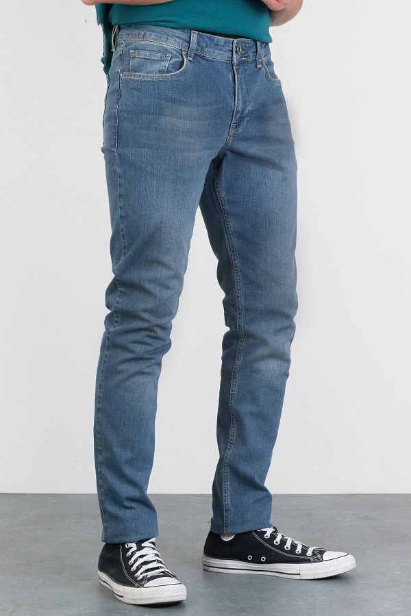 HLT JEANS-Hellblaue, geschliffene Slim-Fit-Denim-Jeans für Herren, Jeanshose Hlthe001943a 1