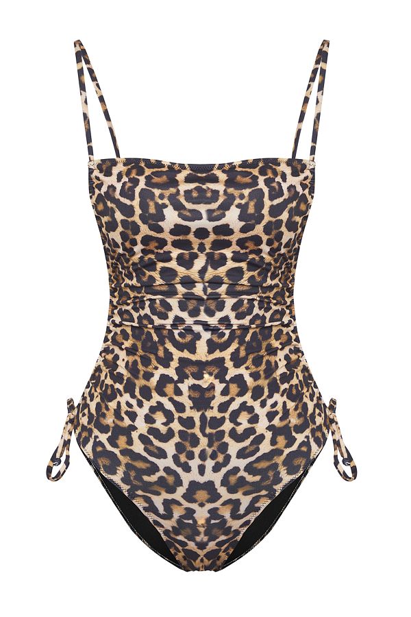 Trendyol Collection Leopard Print Brazilian Sling Swimsuit
