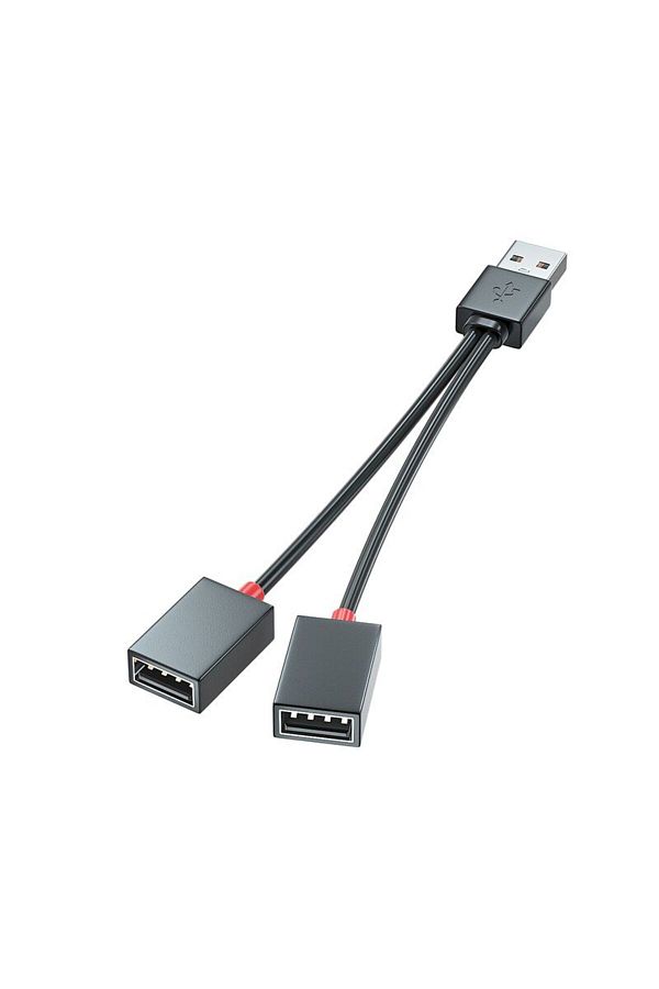 Choice-Black Car Mounted 1 To 2 Usb Branching Multi-functional Adapter For Mobile Phones, Tablets, And Exte 1