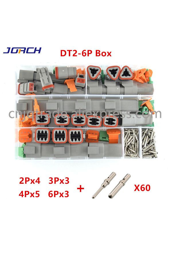 Choice-Round Terminal Box Deutsch Dt Series Waterproof Wire Connector Kit Dt06-2s Dt04-2p Dt06-3s Dt04-3p 1