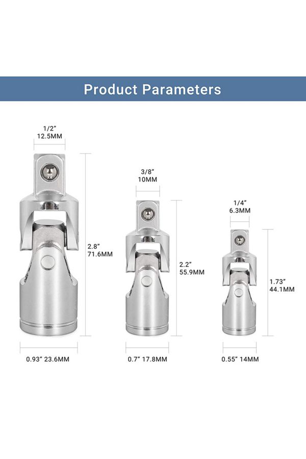 Choice-3pcs 1set 1pc/3pcs Universal Joint Set Ratchet Angle Extension Bar Socket Adapter Manual And Pneumat 1