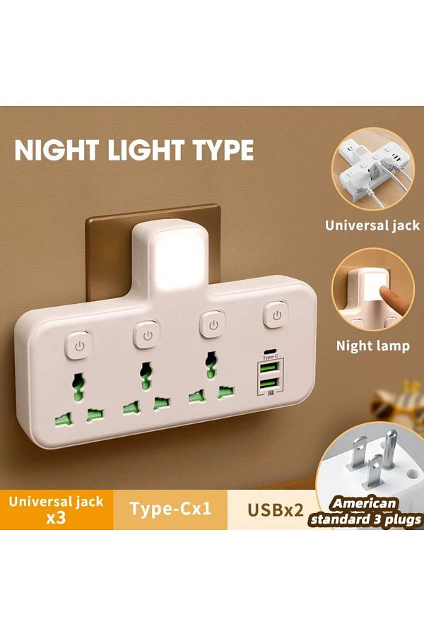 Choice-European Plug Us With Light Eu Uk Au Us Plug Ac Outlet Power Strip Multiprise Wall Socket Universal 1