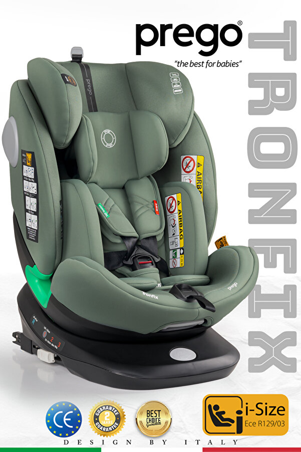 Prego Tronfix 360 Derece Dönebilen 0-36 Kg Isofixli I-size Oto Koltuğu