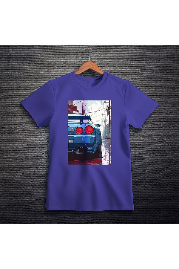 Ozzy-Tricou unisex cu imprimeu digital cu model de mașină GTR 1