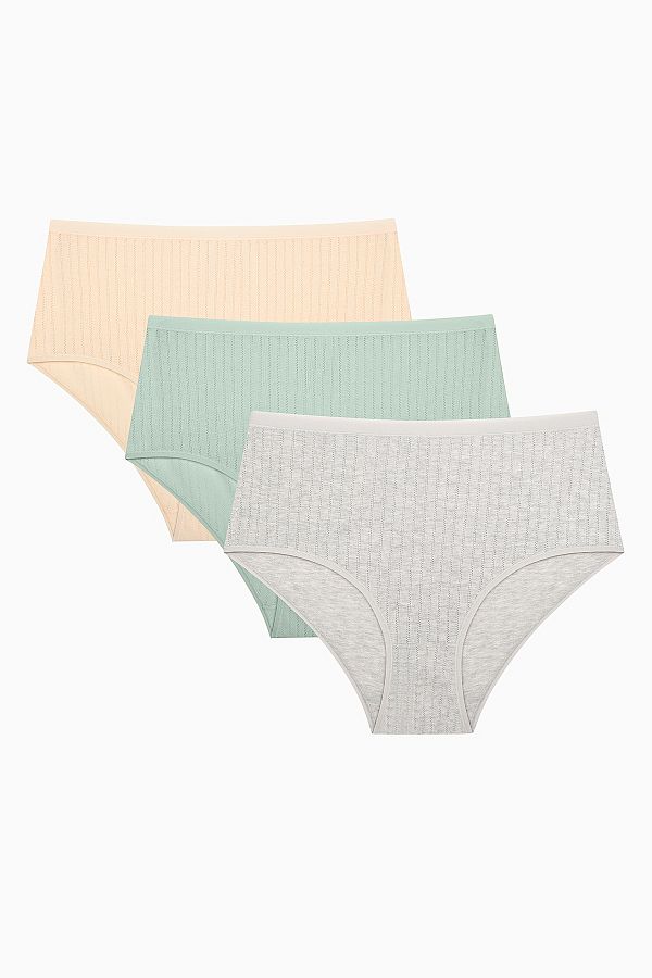 Penti-Majtki typu slip Pointel Highwaist Smooth 3-Piece - wielokolorowe 1