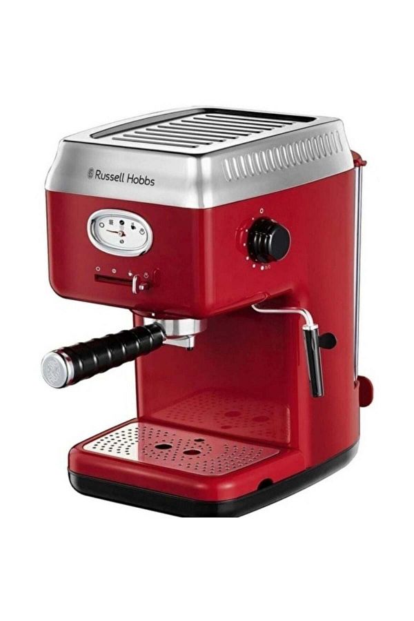 RUSSELL HOBBS-Retro Red Espresso Coffee Machine 1