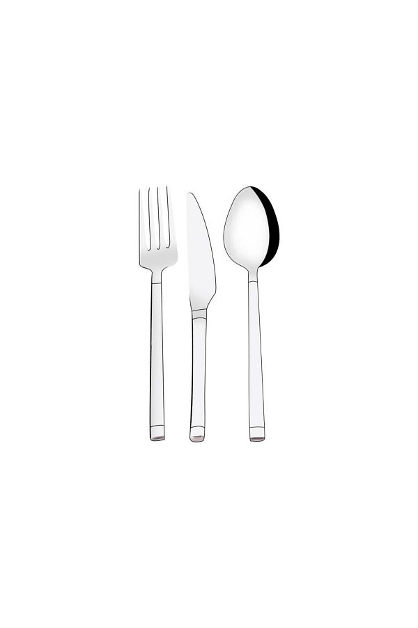 Serenk-Barcelona Stahlgabel-Löffel-Messer-Set, 18-teilig 1