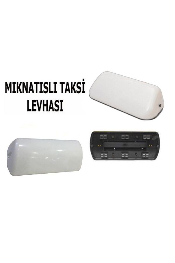 Leader-Taxi Sign Illuminated Magnet Compatible with Highways White Without Text 1
