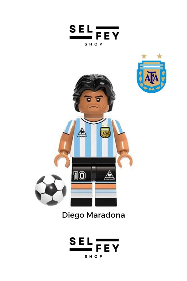 SelFey-Lego Model Diego Maradona Keychain 1
