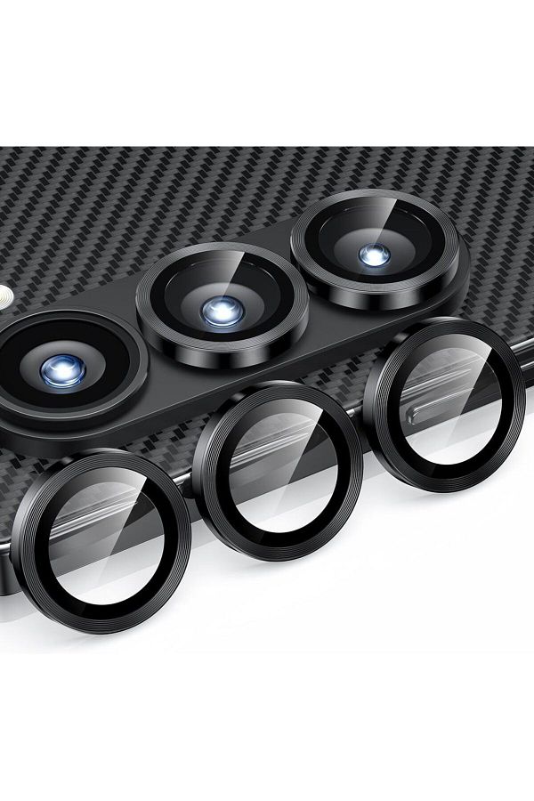 Choice-Samsung Z Fold 4 Black Ring Cover 3Pcs Camera Lens Film Back Tempered Glass For Samsung Z Fold 4 5 6 1