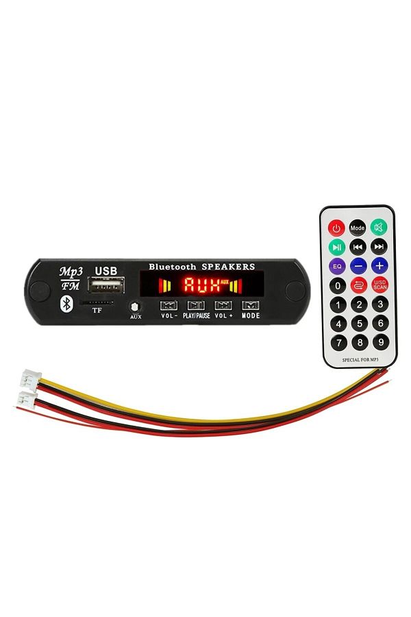 Choice-Black 12v Bluetooth 5.0 Mp3 Player Wireless Decoder Board Folder Switching Usb Tf Fm Radio Call Modu 1
