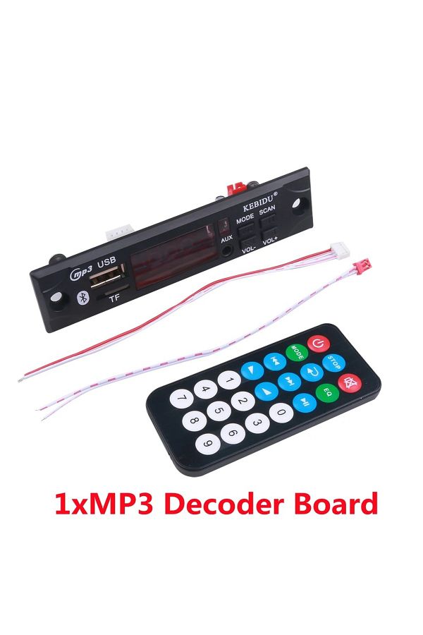 kebidu-Mp3 Decoder Board Dc 12v Bluetooth 5.0 Wireless Mp3 Player Wma Decoder Board Usb Tf Fm Radio 3.5mm A 1