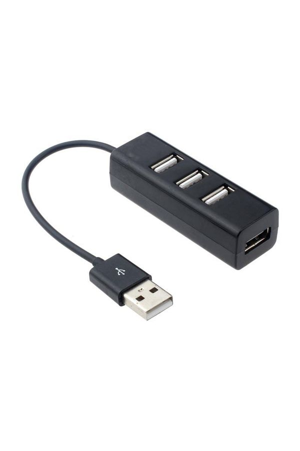 Choice-موزع USB صغير أسود بأربعة منافذ ومحول موزع USB عالي السرعة ومحول موزع USB 2.0 الكل في واحد 1