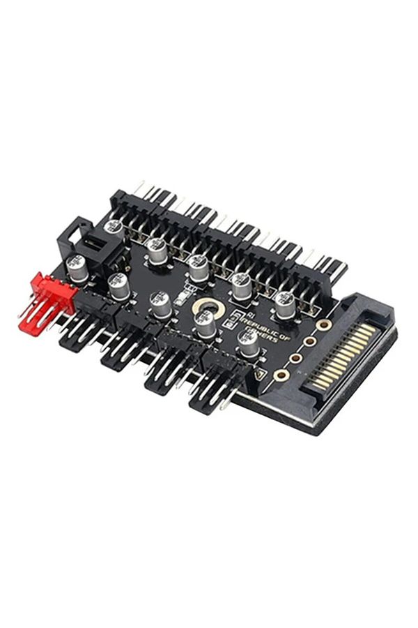 Choice-Sata 4pin 10 Port Pc Case Fan Hub Pwm Controller Sata Power/large 4p Splitter Motherboard Cooler Coo 1