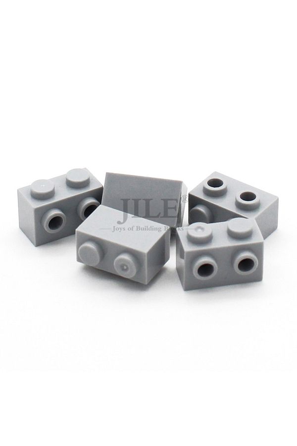 Choice-Light Gray 40pcs 40pcs Moc Building Blocks 11211 Brick Modified 1x2 With Studs On Side Compatible As 1