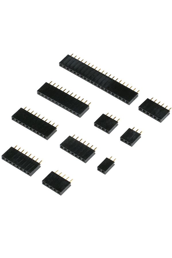 Choice-15p 10pcs 2.54mm Pitch Single Row Female 2~40p Pcb Socket Board Pin Header Connector Strip Pinheader 1