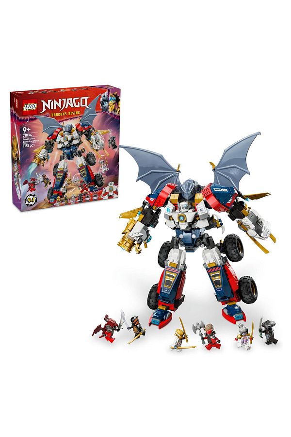 LEGO-® NINJAGO® Zane’s Ultra Combiner Mech Toy 4-in-1 Building Set 71834 1