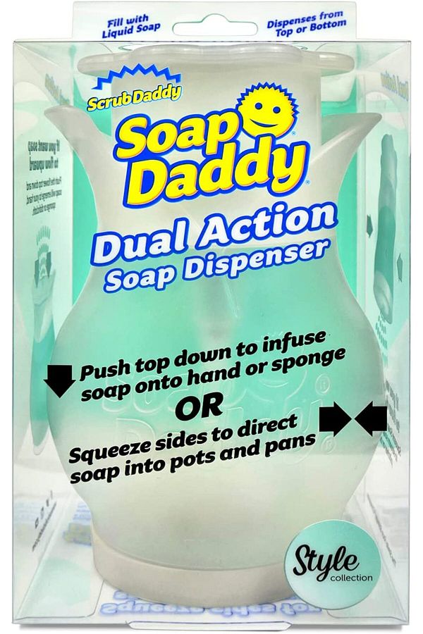 Scrub Daddy-Soap Daddy Dual Action Soap Dispenser White 1