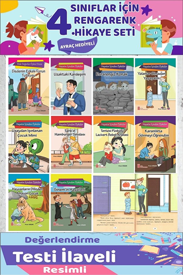 Ata Yayıncılık 4.Sınıf Okumayı Sevdiren 10 lu Hikaye Seti 3 (64 Sayfa)