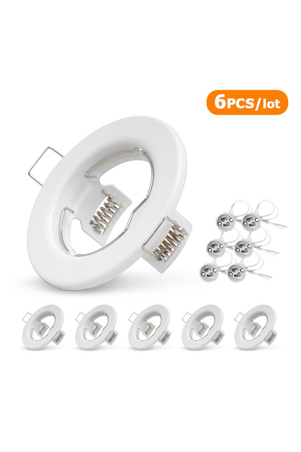 Choice-إطار إضاءة السقف LED المُدمجة، 6 قطع، أبيض وGU10، إضاءة السقف GU10 MR16 1