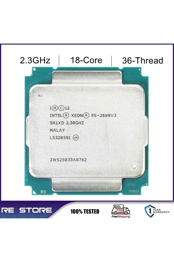Choice-Intel Xeon E5 2699 V3 2.3Ghz 18-Core LGA 2011-3 cpu processor SR1XD 1