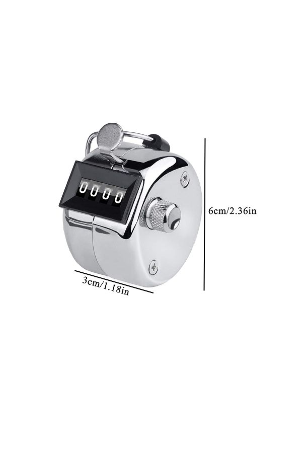 NIUXIANG-B Metal Handheld Tally Counter 4-digit Number Count Clicker,mechanical Counters Clickers Pitch Coun. 1