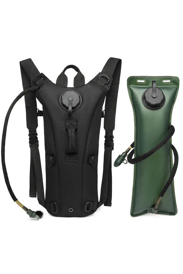 Choice-Black Military Class Camel Backpack With 3l Waterproof Water Bladder For Running, Jogging, Cycling 1