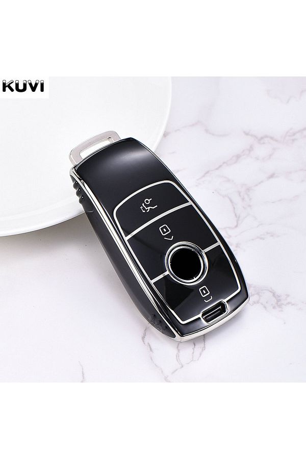 Choice-Black Soft Tpu Car Remote Key Case Cover Shell For Mercedes Benz A C E S G Class Glc Cle Cla W177 W2 1
