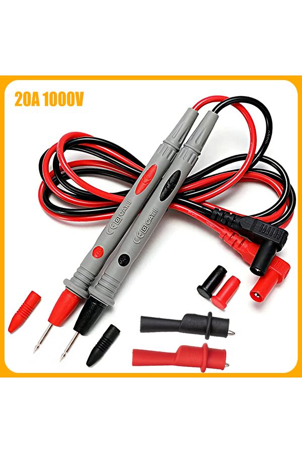 oein-20a-with Clip New Digital Multimeter Probe Test Leads 1000v 10a 20a Universal Multi Meter Tester Lea 1