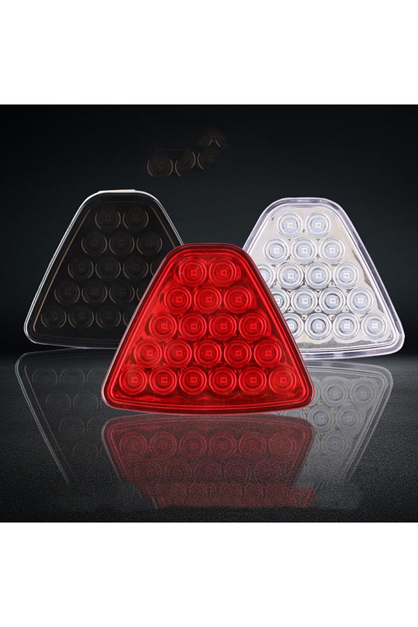 Choice-Steady On And Flash Black Shell Triangle New Strobe F1 Style Led Brake Pilot Lights For Car Motorcyc 1