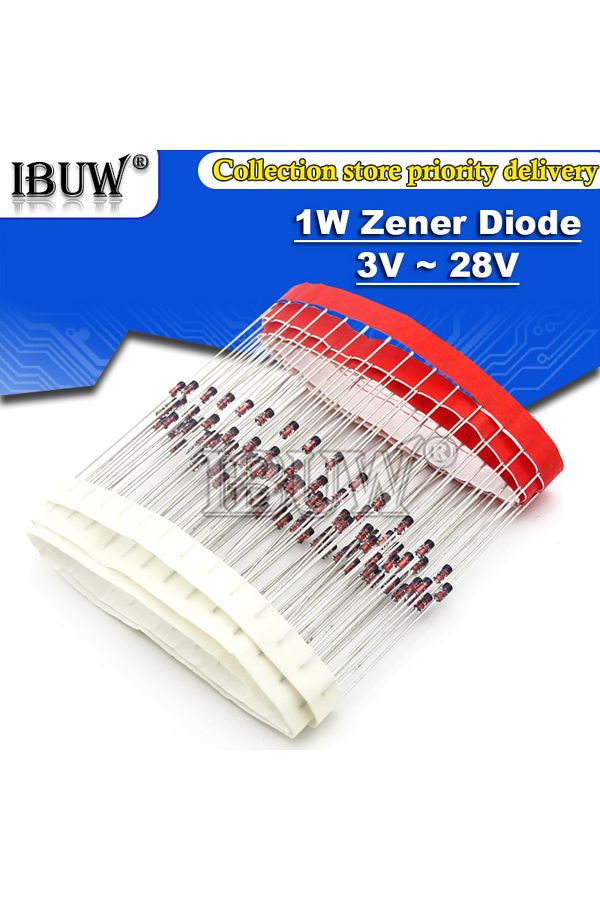 IBUW-1n4733 5v1 100pcs 1w Zener Diode Do-41 3v 3v3 3v6 3v9 4v3 4v7 5v1 5v6 6v2 6v8 7v5 8v2 9v1 10v 11v 12 1
