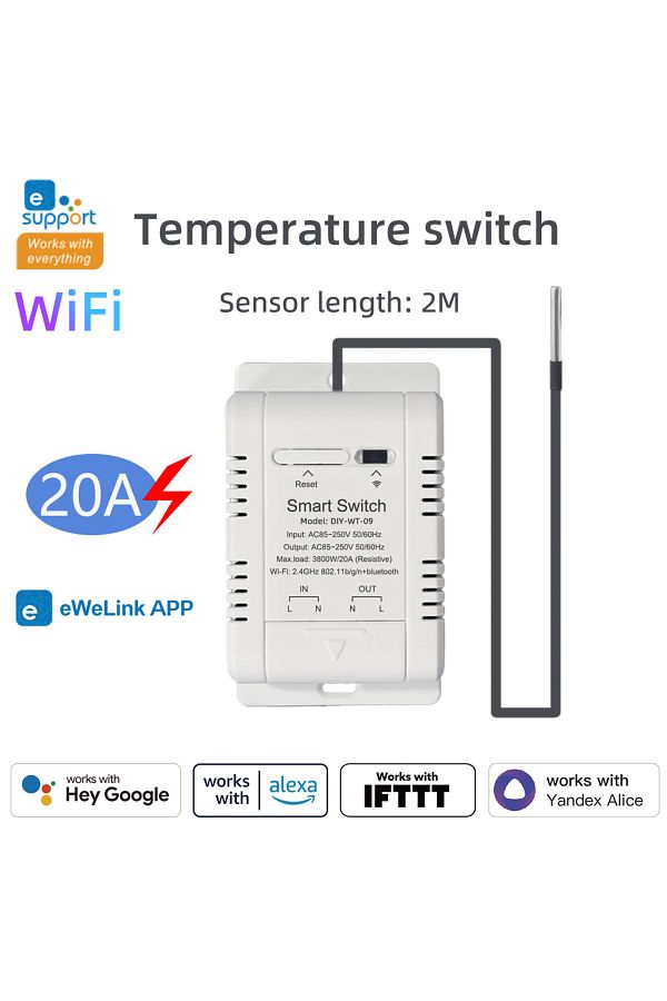 Choice-Ewl-th20a-2m-white Ewelink Wifi Temperature And Humidity Sensor Security Home Automation Indoor Moni 1