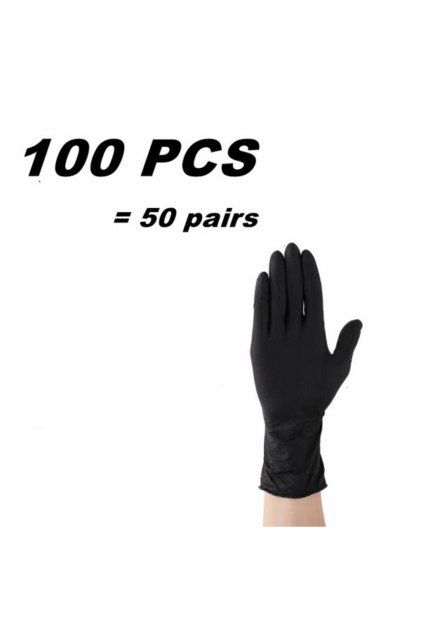 Choice-M Black 100PCS Black Nitrile Gloves 20/50/100PCS Disposable Latex Free Industrial Grade Gloves Large 1