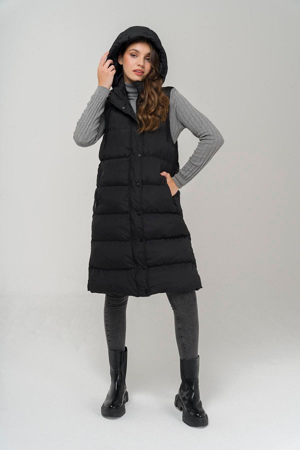 Olcay-Vesta gonflabila cu inchidere cu fermoar cu gluga neagra 8225 1