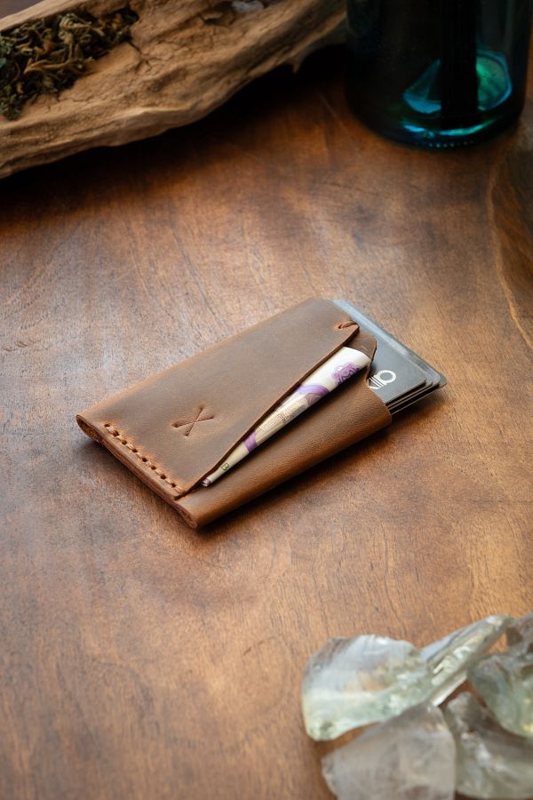 minimal X design-Minimal X Urban Card Holder - Real Leather Handmade - Minimal, Stylish, Practical 1