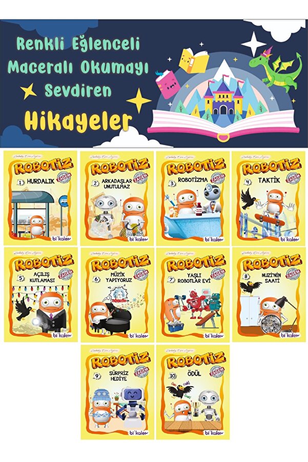 Ata Yayıncılık 1.Sınıf Renkli Eğlenceli Maceralı Okumayı Sevdiren Hikaye Seti 3