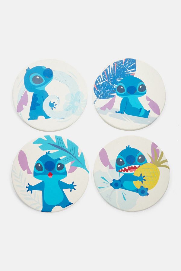 Disney-4 Pieces Graphic Print Ceramic Coasters Set, Assorteed 1
