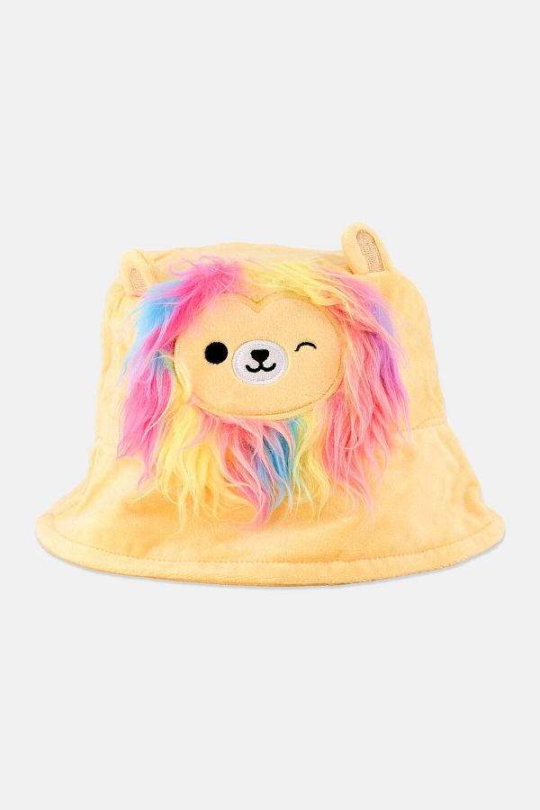 Squishmallows-Kids Girl Leonard Novelty Bucket Hat Yellow Combo 1