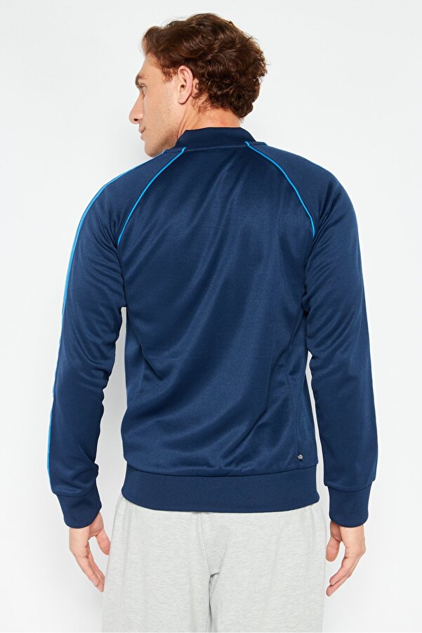 adidas Men Sportswear Fit Outdoor Half Zipper Sweatshirt, Blue