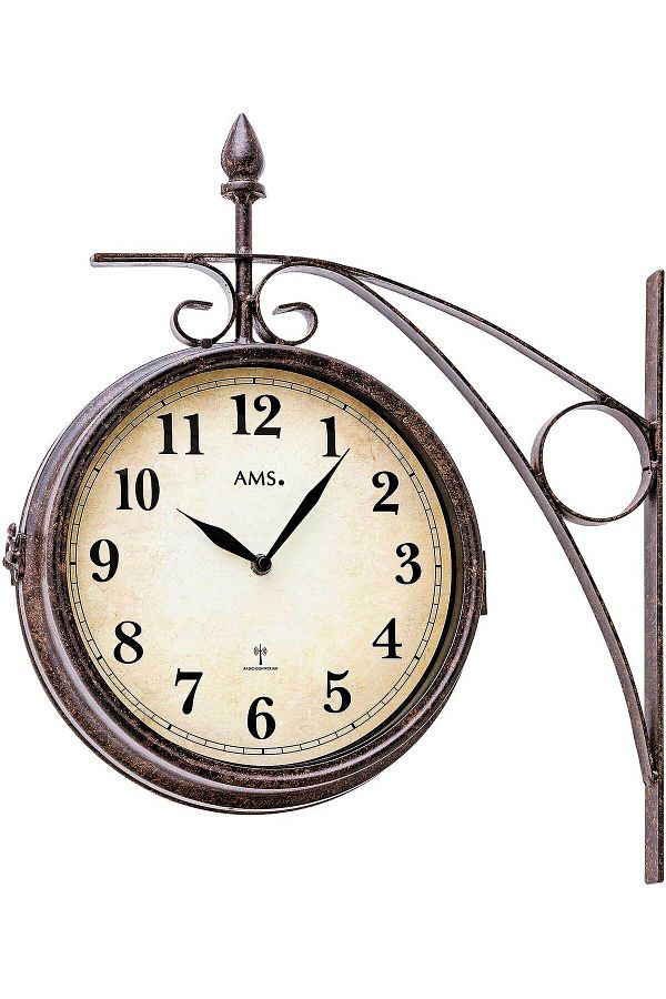 AMS-Wall Clock AMS 5966, Quartz, Beige, Analogue, Classic 1