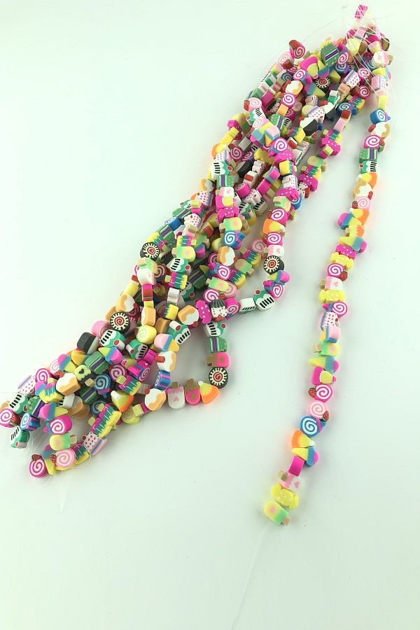 Hayalperest boncuk-Fimo Bead with Confectionery and Ice Cream Pattern 1
