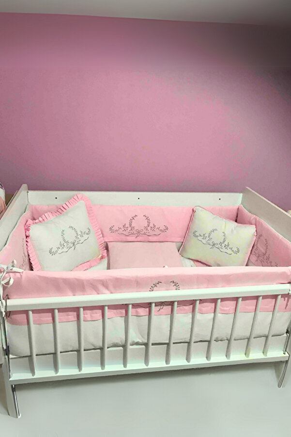 Kista Baby Bebek Uyku Seti Nevresim Takımı 60x120 Silver Pembe