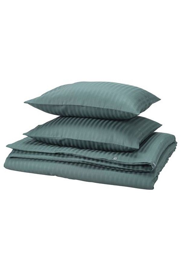 IKEA-240X220/50X60 cm Blue-Green Double Duvet Cover Set - Nattjasmin 1