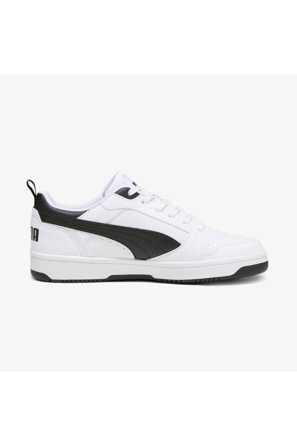 Puma-Rebound V6 Low Unisex White Casual Sneakers 1