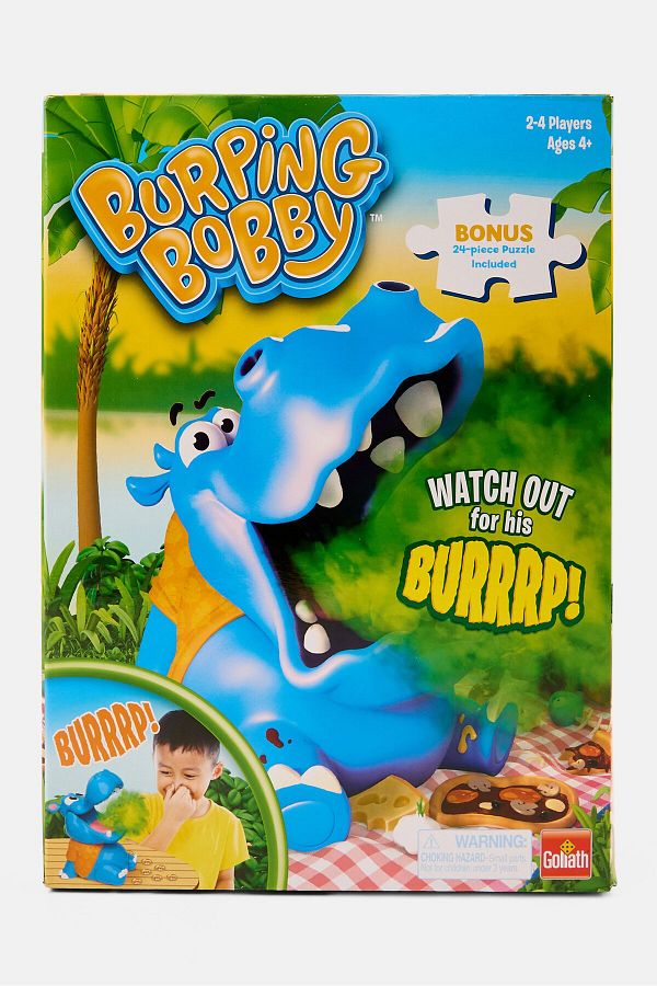 Goliath-Burping Bobby The Feed The Hippo But Watch Out for His Burp Game With 24 Pcs Puzzles, Blue 1