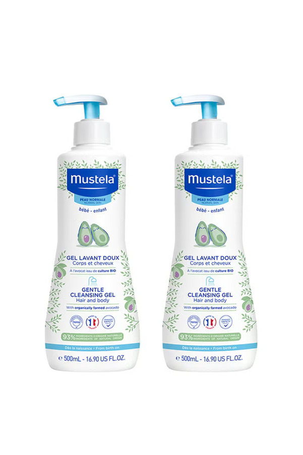 Mustela-Pack Of 2 Gentle Baby Cleansing Gel, 500ml 1