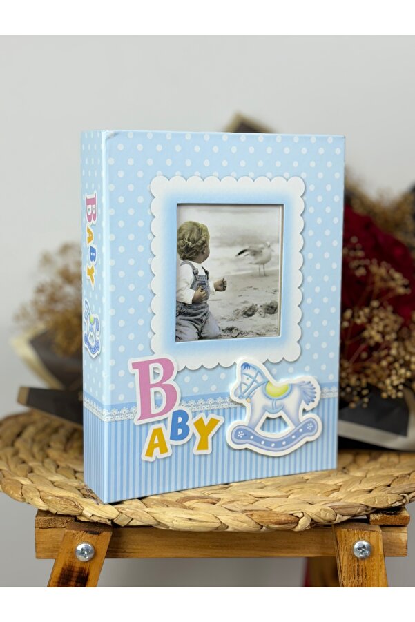 Rabsev 10x15cm 200 Fotoğraf Kapasiteli Lüks Pencereli Bebek Fotoğraf Albümü Pp46200-2-m