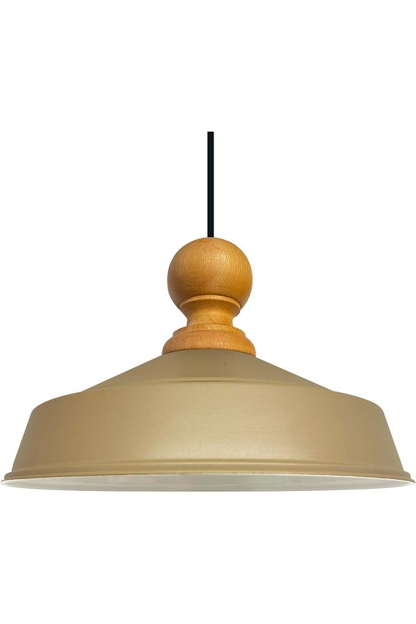 Bamyum-Asletl-Holz Industrial Vintage Hängelampe  40 cm, Beige Metall Pendelleuchte 1
