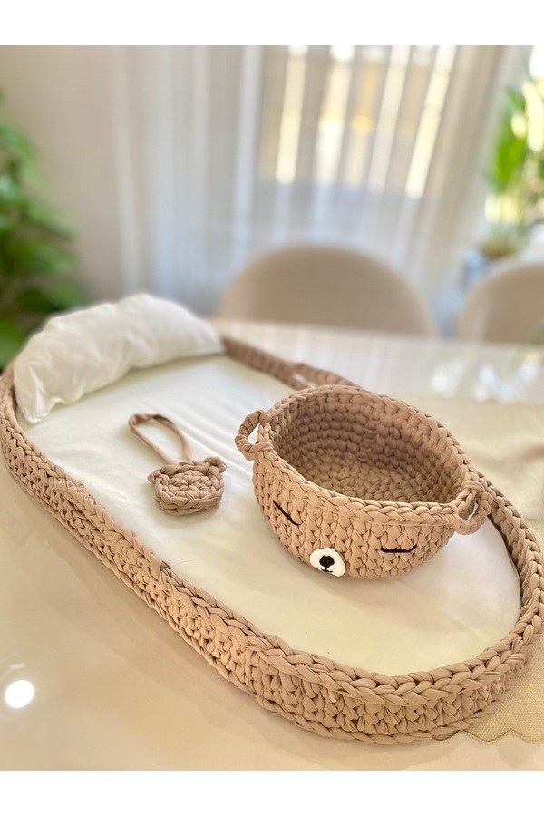 Ms Özel Tasarım El Emeği Örgü Puset Seti